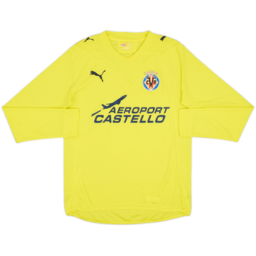 2009-10 Villarreal Home L/S Shirt - 8/10 - (S)