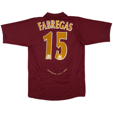 2005-06 Arsenal Home Shirt Fabregas #15 - 8/10 - (M)