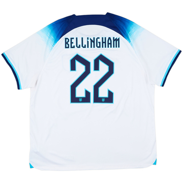 2022-23 England Home Shirt Bellingham #22 - 8/10 - (XXL)