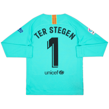 2019-20 Barcelona GK Shirt Ter Stegen #1 - 6/10 - (XL.Boys)