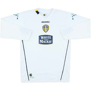2004-05 Leeds United Home L/S Shirt - 8/10 - (XL.Boys)