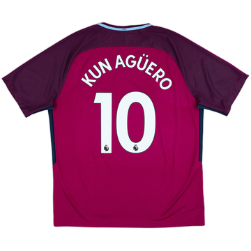 2017-18 Manchester City Away Shirt Kun Aguero #10 - 8/10 - (XL)