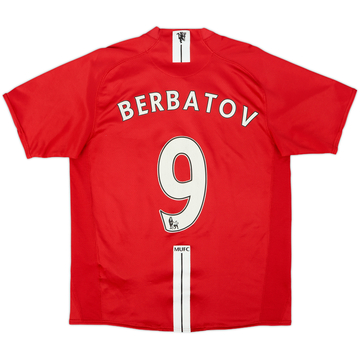 2007-09 Manchester United Home Shirt Berbatov #9 - 6/10 - (M)