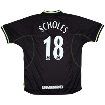 1998-99 Manchester United Third Shirt Scholes #18 - 8/10 - (XL)