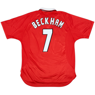 1997-00 Manchester United CL Shirt Beckham #7 - 5/10 - (XL)
