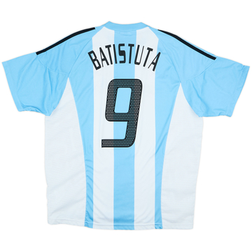 2002-04 Argentina Home Shirt Batistuta #9 - 6/10 - (L)