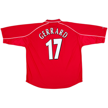 2000-02 Liverpool Home Shirt Gerrard #17 - 8/10 - (XXL)