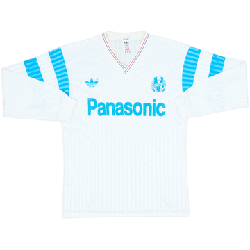 1990-91 Olympique Marseille Home L/S Shirt - 9/10 - (L)