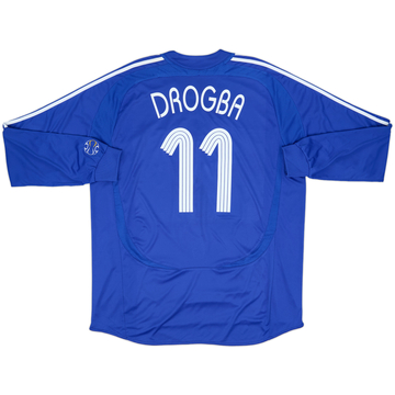 2006-08 Chelsea Home L/S Shirt Drogba #11 - 8/10 - (XXL)