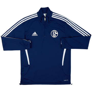 2010-11 Schalke adidas 1/4 Zip Drill Top - 9/10 - (L)