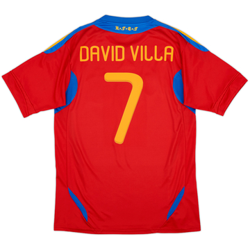 2010-11 Spain Home Shirt David Villa #7 - 9/10 - (M)