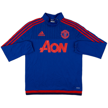2015-16 Manchester United adidas 1/4 Zip Drill Top - 5/10 - (L.Boys)