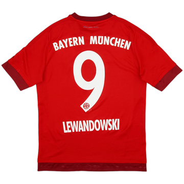 2015-16 Bayern Munich Home Shirt Lewandowski #9 - 5/10 - (XL.Boys)