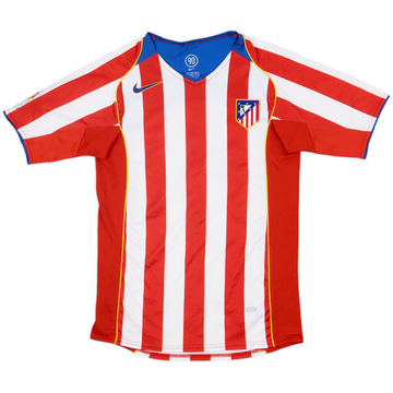 2004-05 Atletico Madrid Home Shirt - 8/10 - (L.Boys)