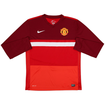 2011-12 Manchester United Nike Training L/S Shirt - 9/10 - (L)