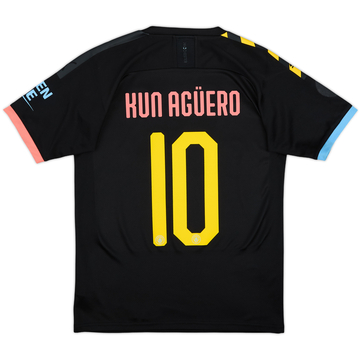 2019-20 Manchester City Away Shirt Kun Aguero #10 - 9/10 - (S)