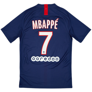 2019-20 Paris Saint-Germain Home Shirt Mbappe #7 - 8/10 - (S)
