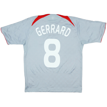 2008-09 Liverpool Away Shirt Gerrard #8 - 8/10 - (XL.Boys)