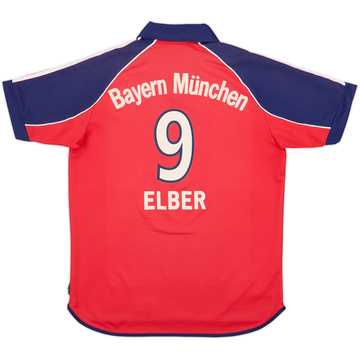 1999-01 Bayern Munich Home Shirt Elber #9 - 7/10 - (XL.Boys)