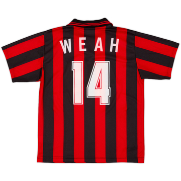 1996-97 AC Milan Home Shirt Weah #14 - 8/10 - (M)