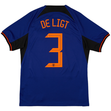 2022-23 Netherlands Away Shirt De Ligt #3 - 8/10 - (M)