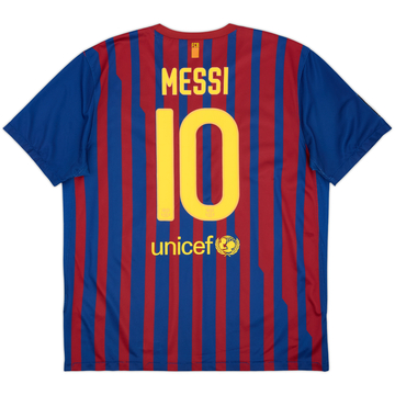 2011-12 Barcelona Home Shirt Messi #10 - 7/10 - (XL)