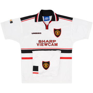 1997-99 Manchester United Away Shirt & Shorts - 9/10 - (L.Boys)