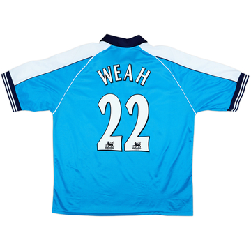 1999-01 Manchester City Home Shirt Weah #22 - 8/10 - (L)