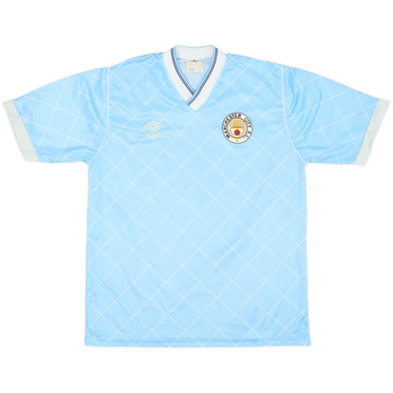 1987-89 Manchester City Home Shirt - 8/10 - (S)
