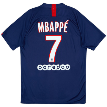 2019-20 Paris Saint-Germain Home Shirt Mbappe #7 - 8/10 - (M)