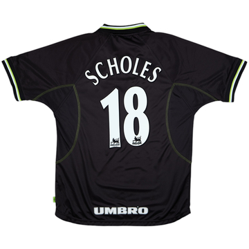 1998-99 Manchester United Third Shirt Scholes #18 - 8/10 - (L)