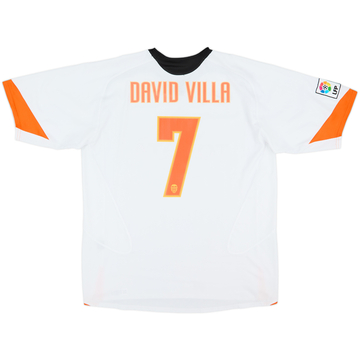 2005-06 Valencia Home Shirt David Villa #7 - 8/10 - (XL)
