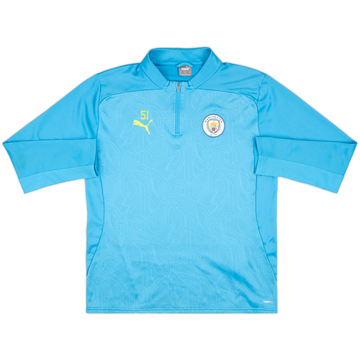 2024-25 Manchester City Player Issue Puma 1/4 Zip Training Top #51 - 6/10 - (L)