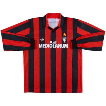 1990-91 AC Milan Home L/S Shirt #6 - 9/10 - (XL)