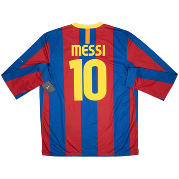 2010-11 Barcelona Player Issue Home L/S Shirt Messi #10 (XL)