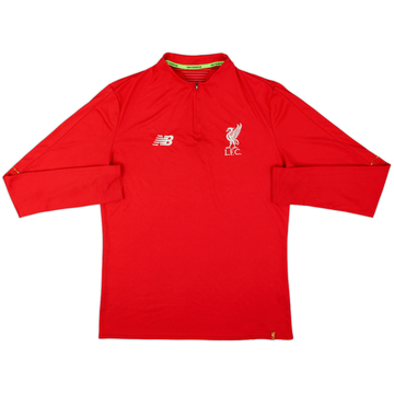 2018-19 Liverpool New Balance 1/4 Zip Drill Top - 8/10 - (M)