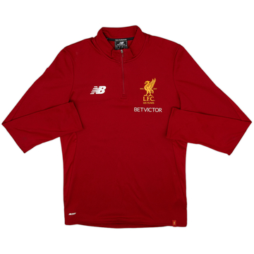 2017-18 Liverpool New Balance 1/4 Zip Drill Top - 9/10 - (M)