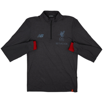 2017-18 Liverpool New Balance 1/4 Zip Drill Top - 9/10 - (S)