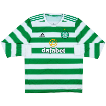 2021-22 Celtic Home L/S Shirt - 6/10 - (L)
