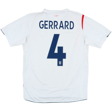 2005-07 England Home Shirt Gerrard #4 - 6/10 - (L)