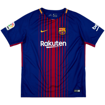 2017-18 Barcelona Home Shirt - 8/10 - (XL.Boys)