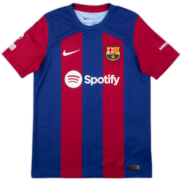 2023-24 Barcelona Home Shirt - 6/10 - (L.Boys)