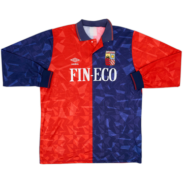 1991-92 AC Lumezzane Home L/S Shirt #9 - 5/10 - (XL)