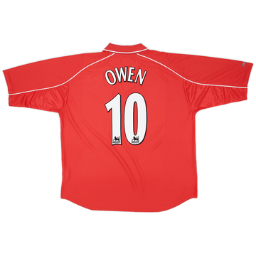 2000-02 Liverpool Home Shirt Owen #10 - 8/10 - (XXL)