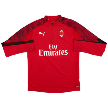 2019-20 AC Milan Puma 1/4 Zip Drill Top - 9/10 - (XL.Boys)