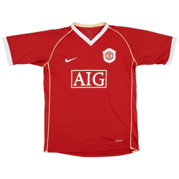 2006-07 Manchester United Home Shirt - 7/10 - (M.Boys)