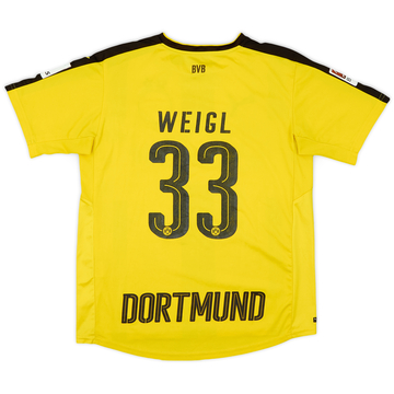 2016-17 Borussia Dortmund Home Shirt Weigl #33 - 8/10 - (L.Boys)