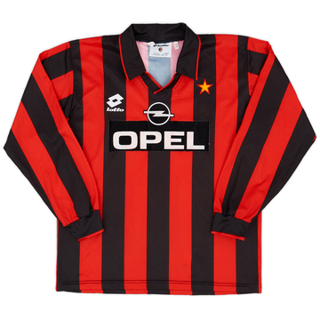 1995-96 AC Milan Home L/S Shirt - 7/10 - (XXL.Boys)