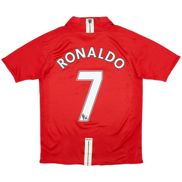 2007-09 Manchester United Home Shirt Ronaldo #7 - 6/10 - (XL.Boys)