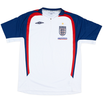 2004-06 England Umbro 1/4 Zip Polo Shirt - 8/10 - (M)